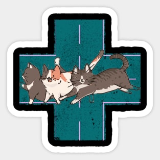 Scared Street Cats Sticker